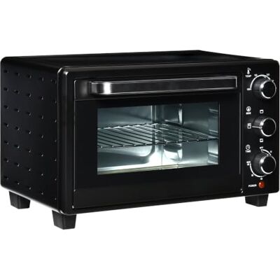 HOMCOM Mini Backofen 21L 1400W 100-230℃ 60 Min. Timer mit Fenster Schwarz Inkl. Krümelblech, Backblech, Grillrost, Minibackofen, Pizza-Ofen HOMCOM Mini Backofen 21L 1400W 100-230℃ 60 Min. Timer mit Fenster Schwarz Inkl. Krümelblech, Backblech, Grillrost, Minibackofen, Pizza-Ofen