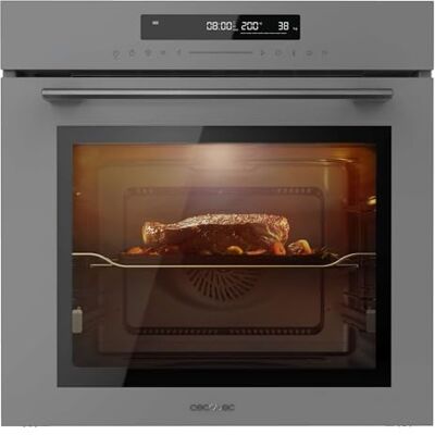 Cecotec Integrierter Backofen 60 cm Bolero Hexa SM406000 Glass Grey A+. 2900 W, 72 l, 12 Funktionen mit Steak Master, Pizza Master, Steam Assist, Steam EasyClean, Eco- und Defrost-Modus, Cecotec Integrierter Backofen 60 cm Bolero Hexa SM406000 Glass Grey A+. 2900 W, 72 l, 12 Funktionen mit Steak Master, Pizza Master, Steam Assist, Steam EasyClean, Eco- und Defrost-Modus,