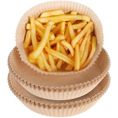 com-four ® 100x Backpapier für Heißluftfritteuse, Airfryer Pergamentpapier antihaftbeschichtete Papiereinlagen für Heißluftfritteuse und Backofen com-four ® 100x Backpapier für Heißluftfritteuse, Airfryer Pergamentpapier antihaftbeschichtete Papiereinlagen für Heißluftfritteuse und Backofen
