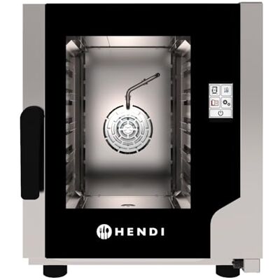 HENDI Kombidämpfer, Simple Touch, für 5x GN2/3 Bleche, mit 1 reversibler Lüfter, 99 programmierbaren Einstellungen, Heißluft- mit Dampf-Backofen, Dampfgarer, 230V/3200W, 550x754x(H)662mm, Edelstahl HENDI Kombidämpfer, Simple Touch, für 5x GN2/3 Bleche, mit 1 reversibler Lüfter, 99 programmierbaren Einstellungen, Heißluft- mit Dampf-Backofen, Dampfgarer, 230V/3200W, 550x754x(H)662mm, Edelstahl