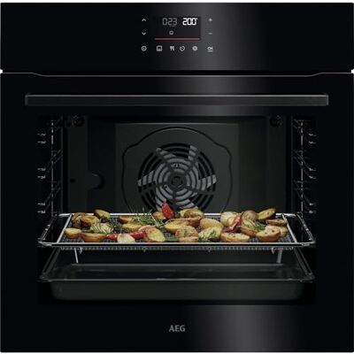 AEG Einbaubackofen, Serie 5 Ringheißluft: Gleichmäßige Garergebnisse auf 3 Ebenen, Pyrolyse Selbstreinigung, AirFry- Knusprigste Backergebnisse mit Wenig Öl, LED-Touchdisplay, Schwarz, TU5PB40WPK AEG Einbaubackofen, Serie 5 Ringheißluft: Gleichmäßige Garergebnisse auf 3 Ebenen, Pyrolyse Selbstreinigung, AirFry- Knusprigste Backergebnisse mit Wenig Öl, LED-Touchdisplay, Schwarz, TU5PB40WPK