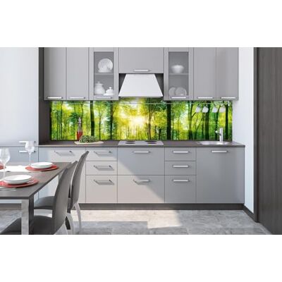 Dimex Küchenrückwand Folie Selbstklebend FRISCHE GRÜNE BÄUME 260 x 60 cm Klebefolie Dekofolie Spritzschutz für Küche Made in EU Dimex Küchenrückwand Folie Selbstklebend FRISCHE GRÜNE BÄUME 260 x 60 cm Klebefolie Dekofolie Spritzschutz für Küche Made in EU