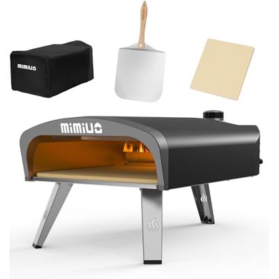 Mimiuo Tragbarer Gas Pizzaofen mit Pizzastein & Pizzaschaufel Pizza Ofen für Balkon, Terrasse & Garten, Schnelle Aufheizung & gleichmäßige Hitzeverteilung für authentische Pizzaergebnisse Mimiuo Tragbarer Gas Pizzaofen mit Pizzastein & Pizzaschaufel Pizza Ofen für Balkon, Terrasse & Garten, Schnelle Aufheizung & gleichmäßige Hitzeverteilung für authentische Pizzaergebnisse