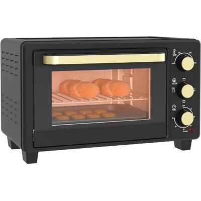 HOMCOM Mini Backofen 16 L 1400W 100-230℃ 60 Min. Timer Grillrost Schwarz Krümelblech, Backblech, Minibackofen mit Tablettgriff HOMCOM Mini Backofen 16 L 1400W 100-230℃ 60 Min. Timer Grillrost Schwarz Krümelblech, Backblech, Minibackofen mit Tablettgriff