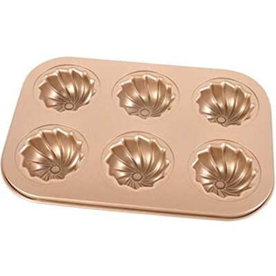 DUO 6 Hohlraum Kohlenstoffstahl -Spiralform Backwanne Kuchen Backpfanne for Ofen DIY Westpunkt -Brotform DUO 6 Hohlraum Kohlenstoffstahl -Spiralform Backwanne Kuchen Backpfanne for Ofen DIY Westpunkt -Brotform