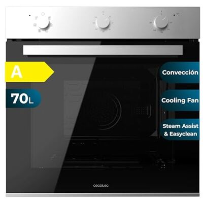 Cecotec Einbau-Backofen Multifunktion 70L Bolero Hexa M236000 Line Time. 2800W, 6 Funktionen, Timer, Steam Base XXL, Steam Assist, Steam EasyClean, Kühlgebläse, Abtau-Modus, Eco-Modus, Umluft Cecotec Einbau-Backofen Multifunktion 70L Bolero Hexa M236000 Line Time. 2800W, 6 Funktionen, Timer, Steam Base XXL, Steam Assist, Steam EasyClean, Kühlgebläse, Abtau-Modus, Eco-Modus, Umluft