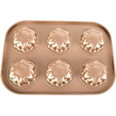 DUO 6 Hohlraum Sechseckel Blumenkuchen Backware Kohlenstoffstahl Backpfanne for Ofen DIY Westpunkt -Brotform DUO 6 Hohlraum Sechseckel Blumenkuchen Backware Kohlenstoffstahl Backpfanne for Ofen DIY Westpunkt -Brotform
