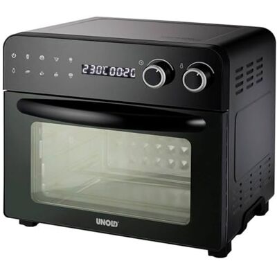Unold 68895 Oven-Fryer Diamant Ofen 23L, 1.700W 3 Garebenen, 8 Automatikprogrammen, 6 Edelstahl-Heizelemente, 40°C-230°C, LED-Display Unold 68895 Oven-Fryer Diamant Ofen 23L, 1.700W 3 Garebenen, 8 Automatikprogrammen, 6 Edelstahl-Heizelemente, 40°C-230°C, LED-Display