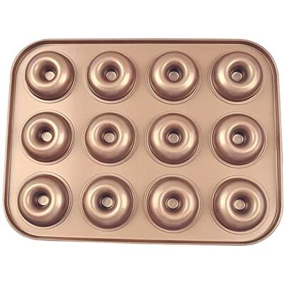 DUO Golden 12 Hohlraum Donut Backware Kohlenstoffstahlkuchenform Backwanne for Ofen -Backgeräte DUO Golden 12 Hohlraum Donut Backware Kohlenstoffstahlkuchenform Backwanne for Ofen -Backgeräte