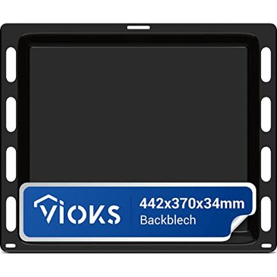 VIOKS Tiefes Backblech 44x37 Backofen Ersatz für Bosch Siеmens 00790278 Blech mit Hohem Rand, 442x370x34 mm, Tief, für Ofen Herd VIOKS Tiefes Backblech 44x37 Backofen Ersatz für Bosch Siеmens 00790278 Blech mit Hohem Rand, 442x370x34 mm, Tief, für Ofen Herd