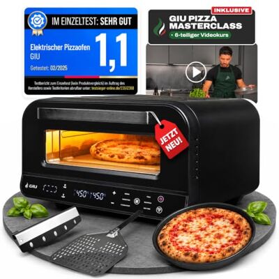 GIU Elektrischer Pizzaofen Starker Elektro-Ofen für neapolitanische Pizza Backofen, Pizzaofen, elektrisch, Electric Oven Über 450 Grad FusionHeat-Tech Genieße Steinofen-Geschmack Zuhause GIU Elektrischer Pizzaofen Starker Elektro-Ofen für neapolitanische Pizza Backofen, Pizzaofen, elektrisch, Electric Oven Über 450 Grad FusionHeat-Tech Genieße Steinofen-Geschmack Zuhause