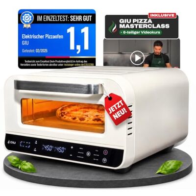 GIU Elektrischer Pizzaofen – Starker Elektro-Ofen für neapolitanische Pizza Backofen, Pizzaofen, elektrisch, Electric Oven Über 450 Grad FusionHeat-Tech Genieße Steinofen-Geschmack Zuhause GIU Elektrischer Pizzaofen – Starker Elektro-Ofen für neapolitanische Pizza Backofen, Pizzaofen, elektrisch, Electric Oven Über 450 Grad FusionHeat-Tech Genieße Steinofen-Geschmack Zuhause