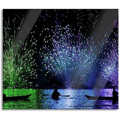 Pixxprint Feuerwerk auf dem Wasser Herdabdeckplatte & Spritzschutz aus Echtglas Für Herd-Kochfelder 60x52 cm Pixxprint Feuerwerk auf dem Wasser Herdabdeckplatte & Spritzschutz aus Echtglas Für Herd-Kochfelder 60x52 cm