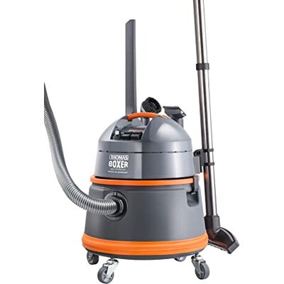 THOMAS Boxer 788119 robuster und leistungsstarker Nass-Trocken Waschsauger, 1400 W, 4 Bar, grau/orange, 490/390/390 THOMAS Boxer 788119 robuster und leistungsstarker Nass-Trocken Waschsauger, 1400 W, 4 Bar, grau/orange, 490/390/390