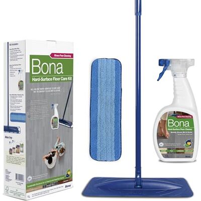 Bona Bodenwischer Set für Stein, Fliesen und Laminat, Wischmopp Set Bona Bodenwischer Set für Stein, Fliesen und Laminat, Wischmopp Set
