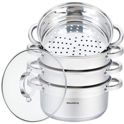 Klausberg Dampftopf 5er Set 22cm - Dampftopf Klausberg Dampftopf 5er Set 22cm - Dampftopf