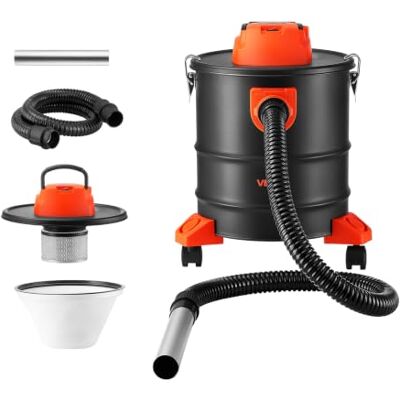 VEVOR Aschesauger 1200W Tragbarer Kaminsauger 20L Stahltank Schwarz/Orange Staubsauger mit Blasfunktion für Kamin Pelletofen Grill & Feuerschalen, Dual-Filtersystem, mit Rollen Griff & 1,2 m Schlauch VEVOR Aschesauger 1200W Tragbarer Kaminsauger 20L Stahltank Schwarz/Orange Staubsauger mit Blasfunktion für Kamin Pelletofen Grill & Feuerschalen, Dual-Filtersystem, mit Rollen Griff & 1,2 m Schlauch