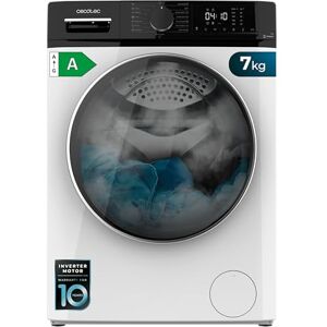 Cecotec Frontlader-Waschmaschine 7 kg Bolero Dresscode 7610 Inverter A. Weiße Frontlader-Waschmaschine mit 7 kg Kapazität, 1400 U/min, Klasse A, Dampffunktion, Inverter Plus Motor, 15 Programme. Cecotec Frontlader-Waschmaschine 7 kg Bolero Dresscode 7610 Inverter A. Weiße Frontlader-Waschmaschine mit 7 kg Kapazität, 1400 U/min, Klasse A, Dampffunktion, Inverter Plus Motor, 15 Programme.