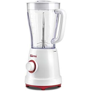 Girmi FR46 Elektrischer Mixer, 1,5 Liter, 2 Geschwindigkeiten mit Pulse-Funktion, 4 Edelstahlklingen, Messbecherdeckel, Messbecher mit Skala, Sicherheitseinrichtung, Weiß/Rot Girmi FR46 Elektrischer Mixer, 1,5 Liter, 2 Geschwindigkeiten mit Pulse-Funktion, 4 Edelstahlklingen, Messbecherdeckel, Messbecher mit Skala, Sicherheitseinrichtung, Weiß/Rot