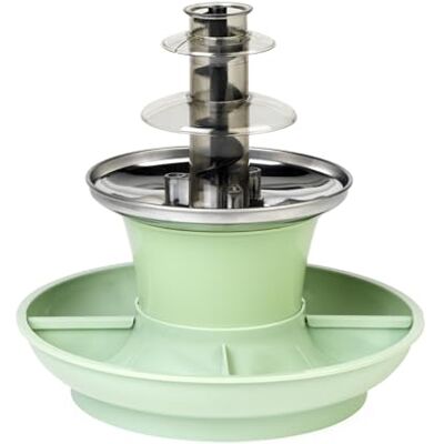 GILES & POSNER Sorbet Gloss Schokoladenbrunnen, 3 Etagen, elektrisch, grün Heizbasis 0–50 °C, 25-W-Motor, Abschaltautomatik, Überhitzungsschutz, abnehmbare Schalen, für Schoko- oder Käsefondue GILES & POSNER Sorbet Gloss Schokoladenbrunnen, 3 Etagen, elektrisch, grün Heizbasis 0–50 °C, 25-W-Motor, Abschaltautomatik, Überhitzungsschutz, abnehmbare Schalen, für Schoko- oder Käsefondue
