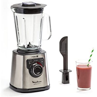 Moulinex Perfect Mix + LM811D10 1200-W-Mixer, glasierter Edelstahl, hintergrundbeleuchteter Geschwindigkeitsregler, 3 Programme, manueller und automatischer Reinigungsmodus Moulinex Perfect Mix + LM811D10 1200-W-Mixer, glasierter Edelstahl, hintergrundbeleuchteter Geschwindigkeitsregler, 3 Programme, manueller und automatischer Reinigungsmodus
