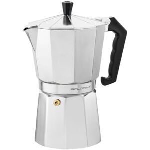 Florina Grande Aluminium-Kaffeemaschine - 6 Tassen, 300ml, Silber Florina Grande Aluminium-Kaffeemaschine - 6 Tassen, 300ml, Silber