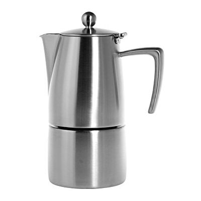 Ilsa Slancio Espressokanne, mit Induktionsboden, Edelstahl, Silber, für 4 Tassen Ilsa Slancio Espressokanne, mit Induktionsboden, Edelstahl, Silber, für 4 Tassen