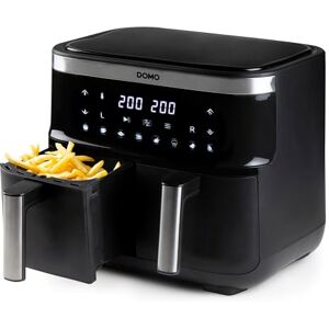 DOMO DO537FR Doppel Heißluftfritteuse 2 x 4 L Kapazität Touchscreen mit LCD-Display 8 Automatische Programme 2850 W DOMO DO537FR Doppel Heißluftfritteuse 2 x 4 L Kapazität Touchscreen mit LCD-Display 8 Automatische Programme 2850 W