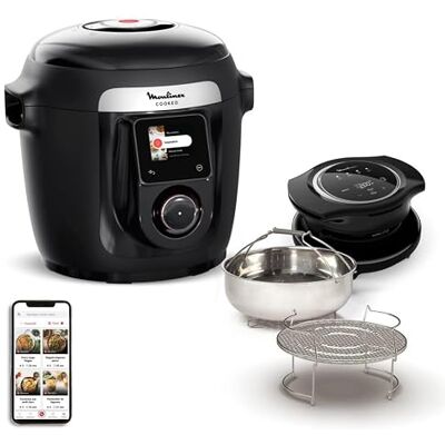 Moulinex Cookeo Wi-Fi mit Extra Crisp, Multicooker 14 Kochmodi, Druckkochen, Air Fryer, einfache Rezepte Schritt für Schritt, CE96X8F0 Moulinex Cookeo Wi-Fi mit Extra Crisp, Multicooker 14 Kochmodi, Druckkochen, Air Fryer, einfache Rezepte Schritt für Schritt, CE96X8F0