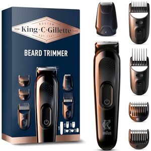 Gillette Elektrischer Bartschneider Herren, Kabellos mit Ultrascharfe Lebenslang Klingen, 4 Verschiedenen Kammaufsätzen für den Dreitagebart, Kurzes, Mittellanges und Langes Barthaar Gillette Elektrischer Bartschneider Herren, Kabellos mit Ultrascharfe Lebenslang Klingen, 4 Verschiedenen Kammaufsätzen für den Dreitagebart, Kurzes, Mittellanges und Langes Barthaar