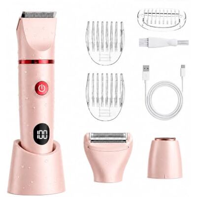 Carehabi Intimrasierer für Frauen 3 in 1 Rasierer Damen Elektrisch IPX6 Wasserdicht Akku 120Min Rasierer Damen Nass/Trocken USB-C LCD-Display Damenrasierer Elektrisch für Beine, Arme, Achseln und Bikinizone Carehabi Intimrasierer für Frauen 3 in 1 Rasierer Damen Elektrisch IPX6 Wasserdicht Akku 120Min Rasierer Damen Nass/Trocken USB-C LCD-Display Damenrasierer Elektrisch für Beine, Arme, Achseln und Bikinizone