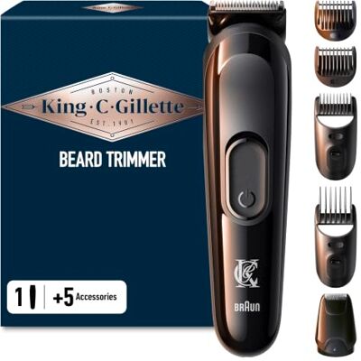 Gillette Herren Barttrimmer - Kabellos, Scharfe Klingen, 4 Aufsätze Gillette Herren Barttrimmer - Kabellos, Scharfe Klingen, 4 Aufsätze