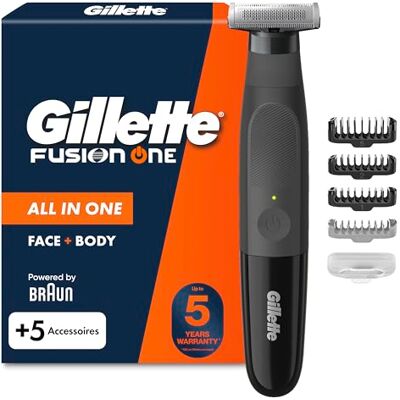 Gillette Fusion One Hybrid Rasierer Herren Elektrisch, Schwarz Gillette Fusion One Hybrid Rasierer Herren Elektrisch, Schwarz