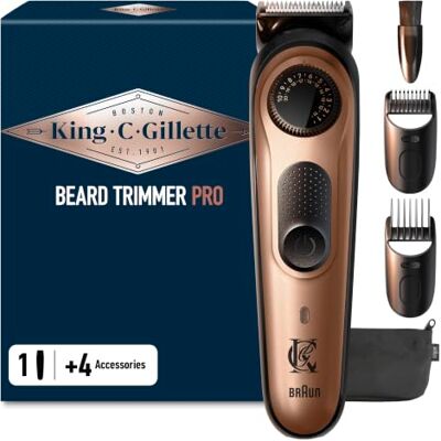 Gillette Elektrorasierer für Bart, Präzisionsschalter, Bartpflege für Herren, 40 Längeneinstellungen, scharfe Rasierklingen, verstellbare Kämme, waschbare Köpfe, Geschenkidee für Herren Gillette Elektrorasierer für Bart, Präzisionsschalter, Bartpflege für Herren, 40 Längeneinstellungen, scharfe Rasierklingen, verstellbare Kämme, waschbare Köpfe, Geschenkidee für Herren