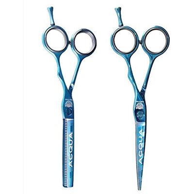 Kiepe ACQUA 282 professionelles Friseurscheren Set 5,5 Zoll, Schneideschere und Effilierschere mit 38 Zähnen und Titanbeschichtung, Convex Razor, Made in Italy Kiepe ACQUA 282 professionelles Friseurscheren Set 5,5 Zoll, Schneideschere und Effilierschere mit 38 Zähnen und Titanbeschichtung, Convex Razor, Made in Italy