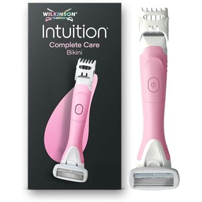 Wilkinson Sword Intuition Complete Care Bikini-Trimmer für Damen, 2in1 elektrischer Körperhaartrimmer, Rasiergriff und 1 Ersatzklinge Wilkinson Sword Intuition Complete Care Bikini-Trimmer für Damen, 2in1 elektrischer Körperhaartrimmer, Rasiergriff und 1 Ersatzklinge