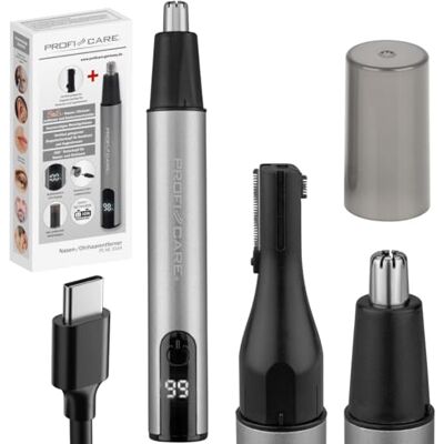ProfiCare ® Nasenhaartrimmer für Nase, Ohren und Konturen USB-C für Männer und Frauen schmerzfrei Nasentrimmer 360° Scherkopf Nasenhaarentferner Augenbrauenrasierer PC NE 3144 ProfiCare ® Nasenhaartrimmer für Nase, Ohren und Konturen USB-C für Männer und Frauen schmerzfrei Nasentrimmer 360° Scherkopf Nasenhaarentferner Augenbrauenrasierer PC NE 3144