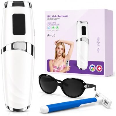 Mulbijeo Epilierer Damen, Temperaturkontrolle, IPL Haarentfernungsgerät, Für Gesicht, Achseln, Bikini und Körper, Laser Haarentfernung, Epilator mit Automatik- und manuellem Modus, Perlweiß Mulbijeo Epilierer Damen, Temperaturkontrolle, IPL Haarentfernungsgerät, Für Gesicht, Achseln, Bikini und Körper, Laser Haarentfernung, Epilator mit Automatik- und manuellem Modus, Perlweiß