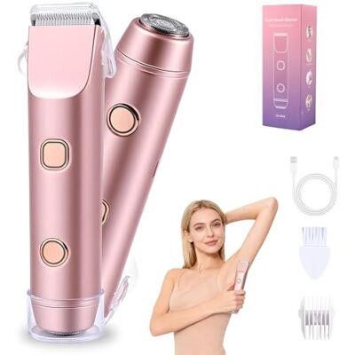 Carehabi Rasierer Damen und Intimrasierer für Frauen 2-in-1 Elektrischer Bikini Trimmer mit Keramikklinge IPX7 Wasserdicht Leiser Damenrasierer Gesichtshaarentferner Typ-C 0.14kg Carehabi Rasierer Damen und Intimrasierer für Frauen 2-in-1 Elektrischer Bikini Trimmer mit Keramikklinge IPX7 Wasserdicht Leiser Damenrasierer Gesichtshaarentferner Typ-C 0.14kg