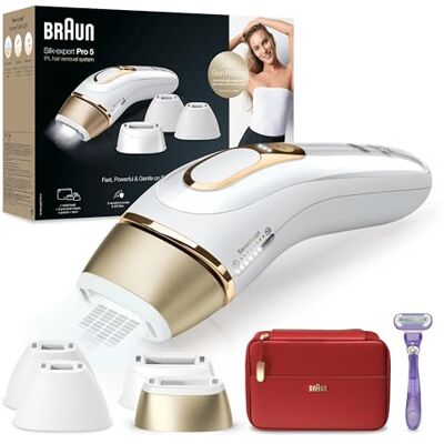 Braun Silk·expert Pro 5 PL5387,Neueste Generation IPL für Damen und Herren, dauerhaft sichtbare Haarentfernungsmaschine, weiß/goldfarben, breitem Kopf, zwei Präzisionsköpfe und Venusrasierer Braun Silk·expert Pro 5 PL5387,Neueste Generation IPL für Damen und Herren, dauerhaft sichtbare Haarentfernungsmaschine, weiß/goldfarben, breitem Kopf, zwei Präzisionsköpfe und Venusrasierer