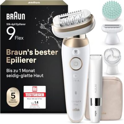 Braun Epilierer Damen Silk·épil 9 Flex SkinSpa, 9-481 3D, Gold Braun Epilierer Damen Silk·épil 9 Flex SkinSpa, 9-481 3D, Gold