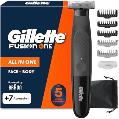 Gillette Fusion One Hybrid Rasierer Herren Elektrisch, Schwarz Gillette Fusion One Hybrid Rasierer Herren Elektrisch, Schwarz