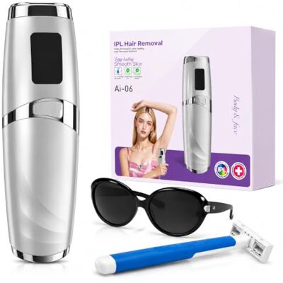 Mulbijeo Epilierer Damen, Temperaturkontrolle, IPL Haarentfernungsgerät, Für Gesicht, Achseln, Bikini und Körper, Laser Haarentfernung, Epilator mit Automatik- und manuellem Modus, Silber Mulbijeo Epilierer Damen, Temperaturkontrolle, IPL Haarentfernungsgerät, Für Gesicht, Achseln, Bikini und Körper, Laser Haarentfernung, Epilator mit Automatik- und manuellem Modus, Silber