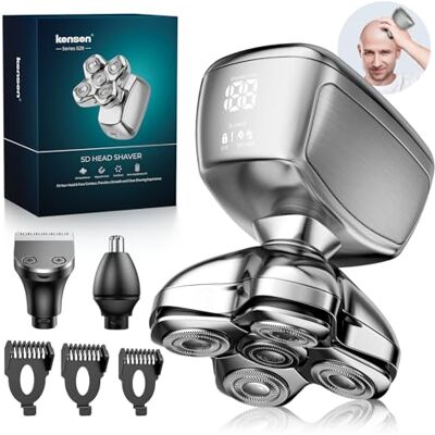 kensen Glatzen Rasierer Herren, 5 In 1 Kopfrasierer Wasserdicht Head Shaver Men Magnetische Rasierer Glatze Herren Wiederaufladbar Glazenrasierer Typ-C Nass- Und Trocken kensen Glatzen Rasierer Herren, 5 In 1 Kopfrasierer Wasserdicht Head Shaver Men Magnetische Rasierer Glatze Herren Wiederaufladbar Glazenrasierer Typ-C Nass- Und Trocken