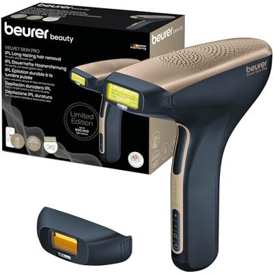 Beurer IPL Velvet Skin Pro Haarentfernungsgerät mit Akku, dauerhafte Haarentfernung durch IPL-Technologie, für Körper, Gesicht, Bikinizone, mit App, schwarz Beurer IPL Velvet Skin Pro Haarentfernungsgerät mit Akku, dauerhafte Haarentfernung durch IPL-Technologie, für Körper, Gesicht, Bikinizone, mit App, schwarz