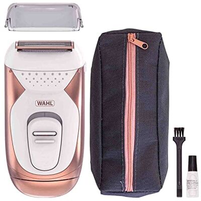 Wahl Ladies Shaver, Elektrorasierer, Nass- und Trockenrasur, schmerzfreie Haarentfernung, leichte, tragbare Rasierer, sanfte Rasur für Frauen, weniger Hautirritationen, Wasserfest Wahl Ladies Shaver, Elektrorasierer, Nass- und Trockenrasur, schmerzfreie Haarentfernung, leichte, tragbare Rasierer, sanfte Rasur für Frauen, weniger Hautirritationen, Wasserfest