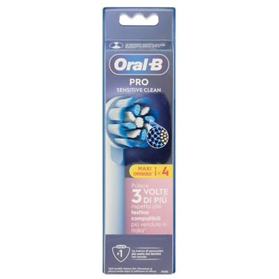 Oral-B Pro Sensitive Clean Ersatzbürsten, 4 Bürstenköpfe Oral-B Pro Sensitive Clean Ersatzbürsten, 4 Bürstenköpfe