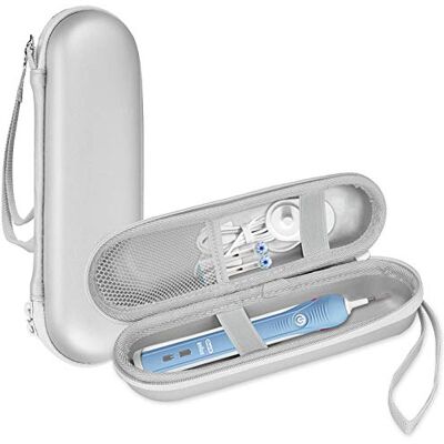 ProCase Elektrische Zahnbürste Etui für Oral B/Oral-B Pro/Oral-B iO Series/Philips Sonicare Electric Toothbrush Hülle Oral B Reiseetui Elektrischer Zahnbürstenhalter Travel Case -Silber ProCase Elektrische Zahnbürste Etui für Oral B/Oral-B Pro/Oral-B iO Series/Philips Sonicare Electric Toothbrush Hülle Oral B Reiseetui Elektrischer Zahnbürstenhalter Travel Case -Silber