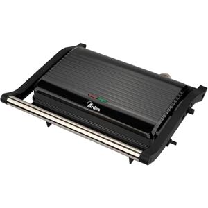 Ardes ARBIS01 Parrilla eléctrica de 1000 W Parrilla Grande antiadherente para Carne, pescado y verduras Plancha eléctrica inclinable SFIZIO Flex para sándwiches y Wraps, Color Negro Ardes ARBIS01 Parrilla eléctrica de 1000 W Parrilla Grande antiadherente para Carne, pescado y verduras Plancha eléctrica inclinable SFIZIO Flex para sándwiches y Wraps, Color Negro