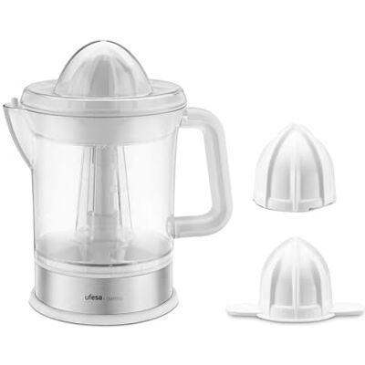 Ufesa Stamina Elektrischer Entsafter, 40 W, 1 L Fassungsvermögen, 2 austauschbare Kegel, bidirektionale Rotation, BPA-frei, automatisches Einschalten, abnehmbare Teile, Staubschutzdeckel Ufesa Stamina Elektrischer Entsafter, 40 W, 1 L Fassungsvermögen, 2 austauschbare Kegel, bidirektionale Rotation, BPA-frei, automatisches Einschalten, abnehmbare Teile, Staubschutzdeckel